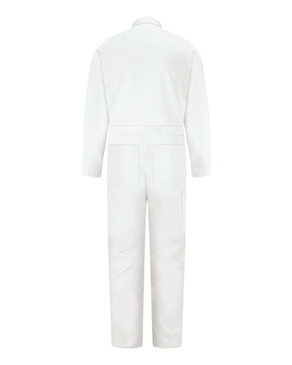 White Snap-Front Cotton Coveralls - Tall Sizes - CC14T