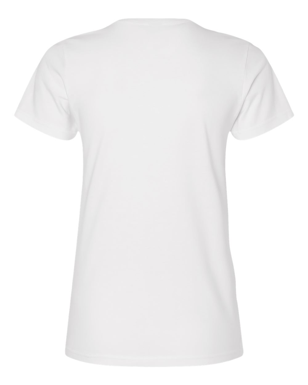 Front View of White Softstyle® Women's Midweight T-Shirt - 65000L