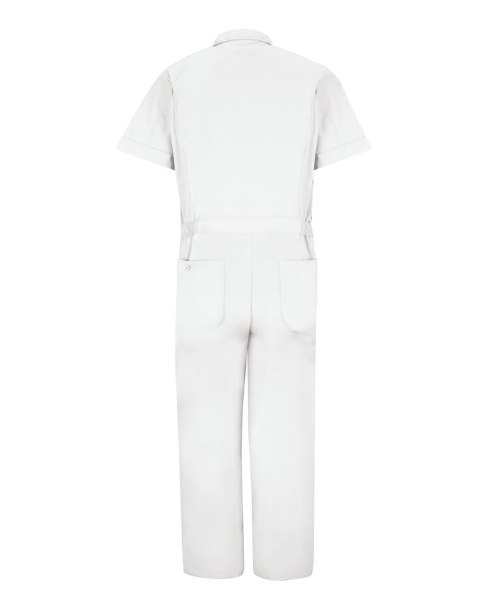 Front View of White Speedsuit Short Sleeve - CP40