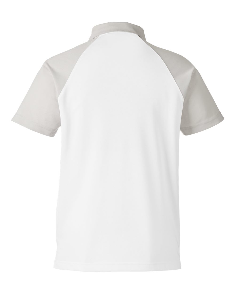 Front View of White/ Sport Silver Men's Command Snag-Protection Colorblock Polo - TT21C