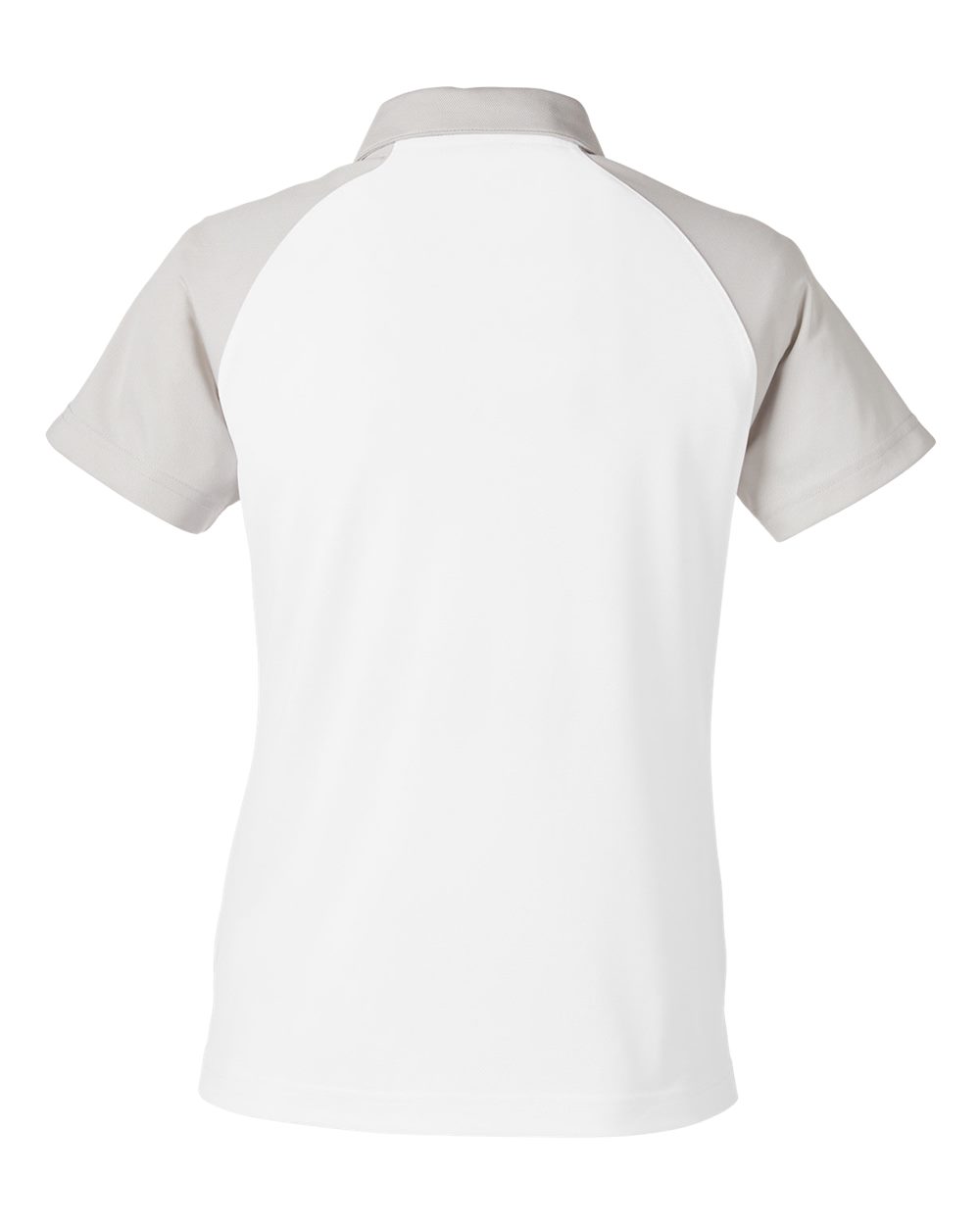 Front View of White/ Sport Silver Women's Command Snag-Protection Colorblock Polo - TT21CW