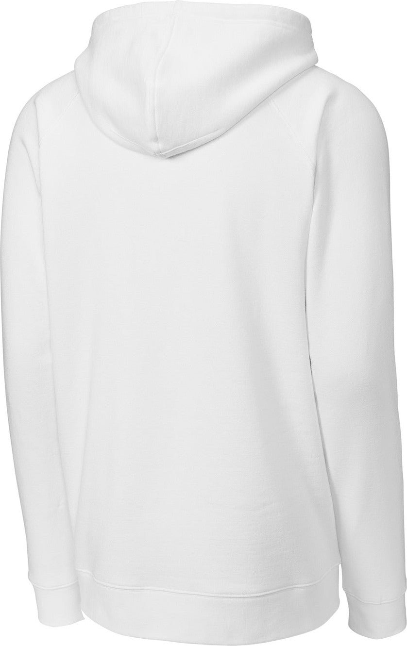 Front View of White Sport-Tek Drive Fleece Pullover Hoodie STF200
