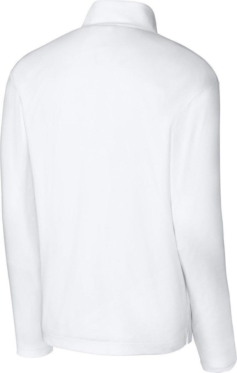 Front View of White Sport-Tek Micropique Sport-Wick 1/4-Zip ST672