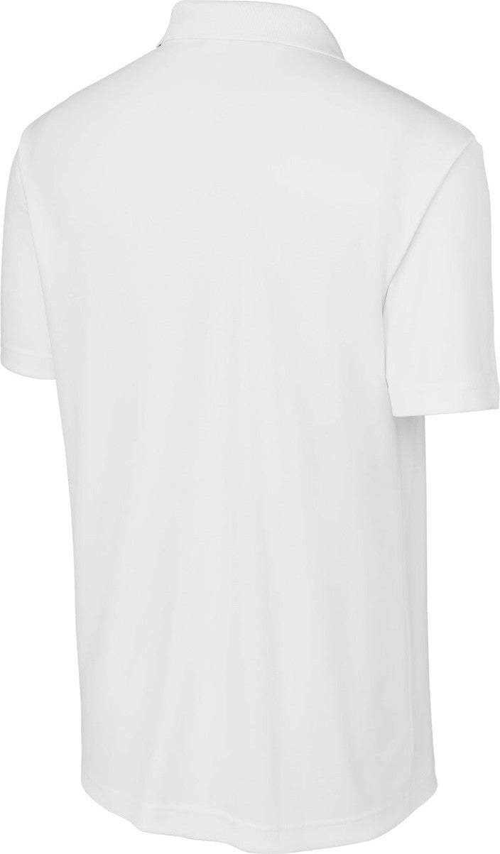 Front View of White Sport-Tek PosiCharge Re-Compete Polo ST725