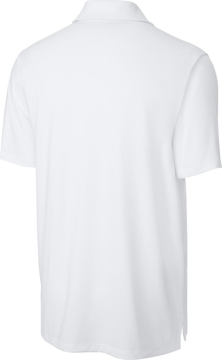 Front View of White Sport-Tek Versa Polo ST490