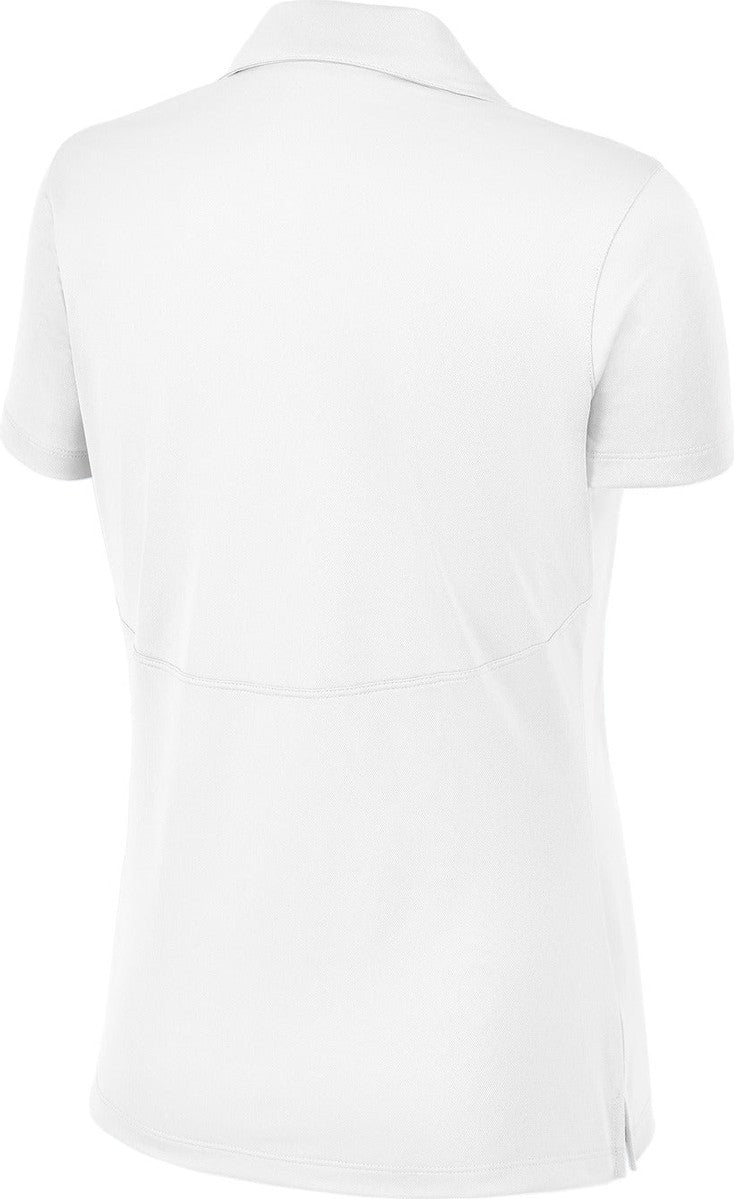 Rear View of White Sport-Tek Women's Micropique Sport-Wick Polo. LST650