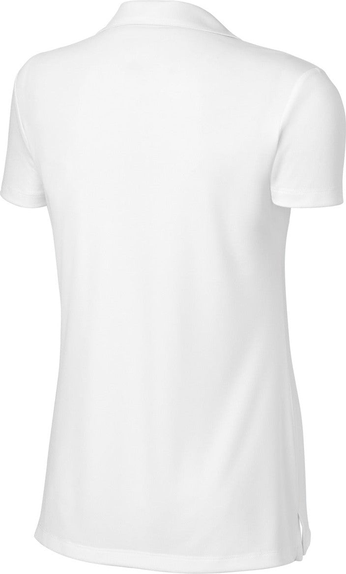 Front View of White Sport-Tek Women's UV Micropique Polo LST740