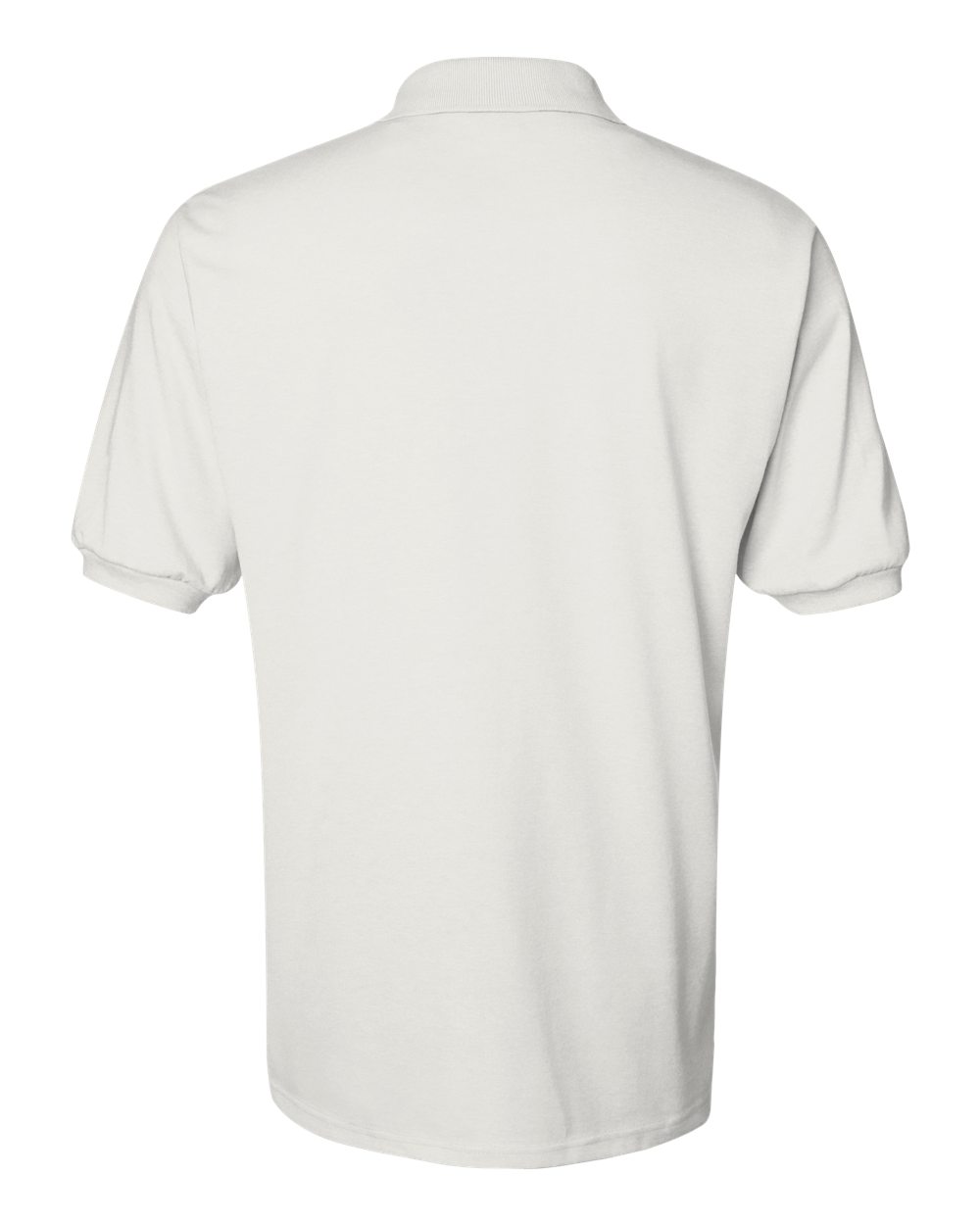 Rear View of White SpotShield® 50/50 Polo - 437MSR