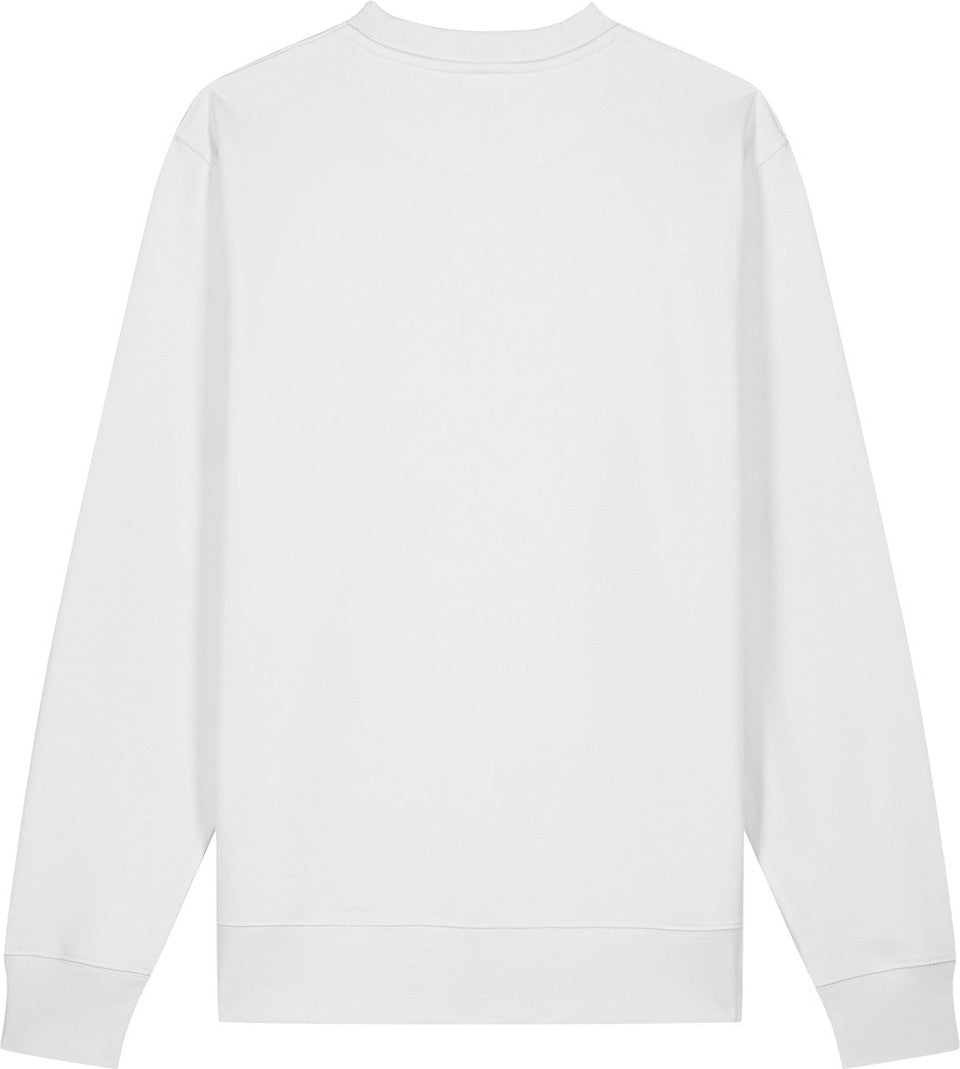 Rear View of White Stanley/Stella Unisex Changer 2.0 Crewneck Sweatshirt SXU004