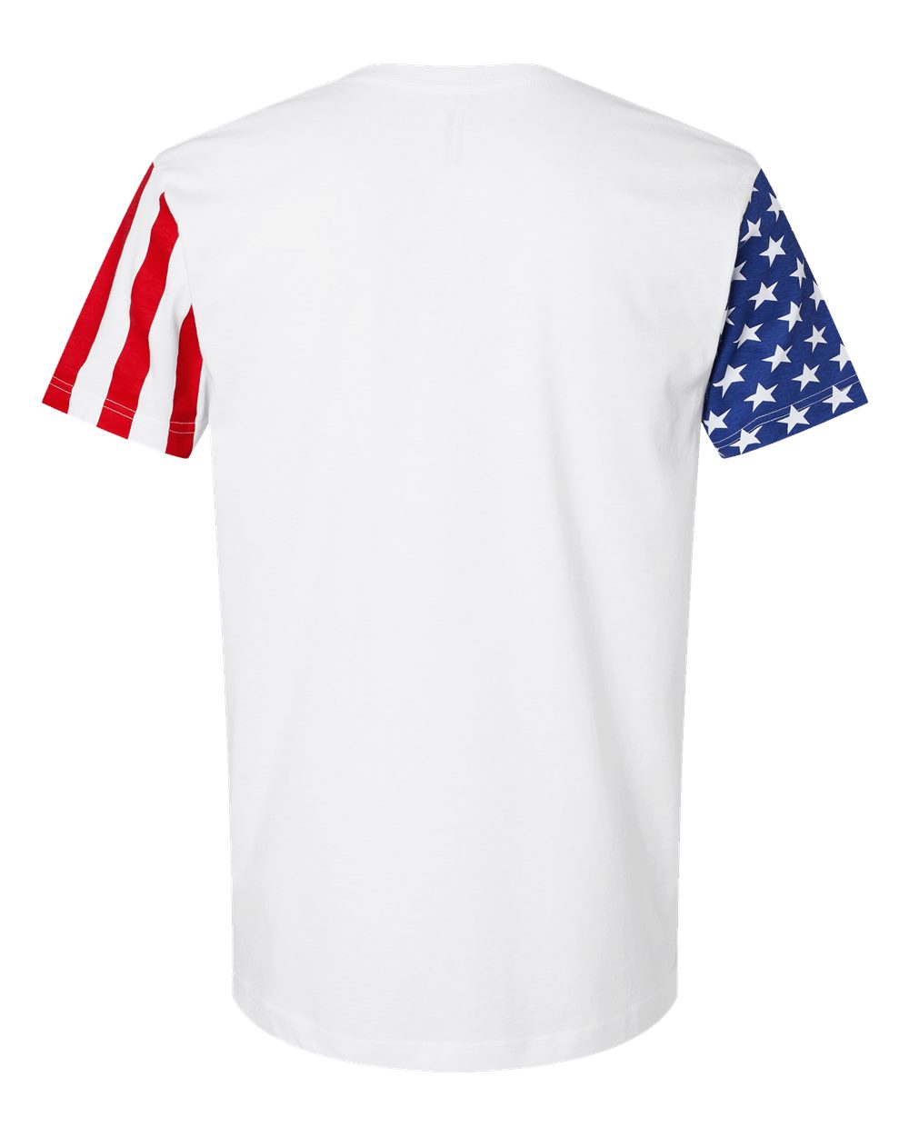 Front View of White Stars & Stripes T-Shirt - 3976