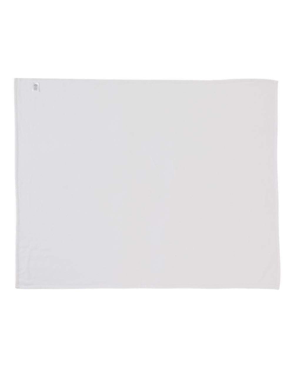 Rear View of White Sublimation Brushed Fleece Blanket - PSB5060F