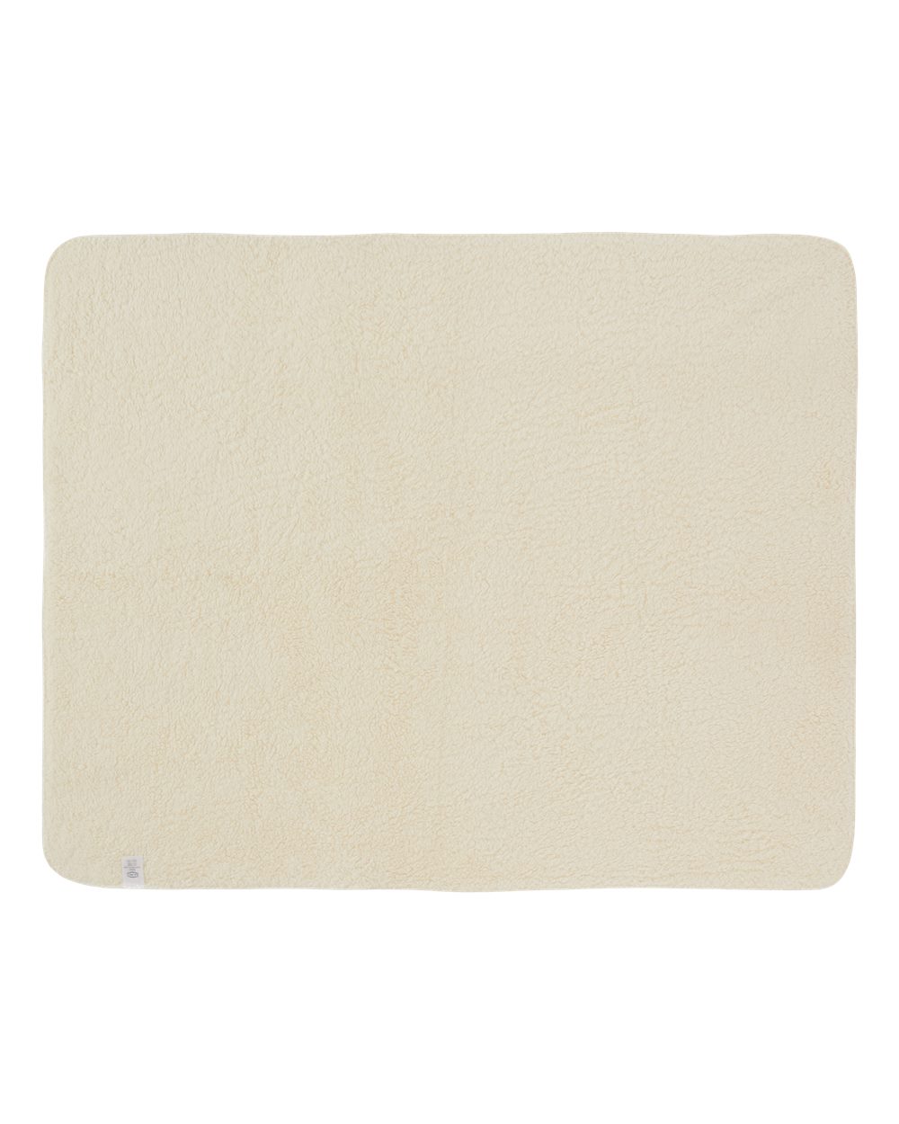 Front View of White Sublimation Micro Mink Sherpa Plush Blanket - PSB5060MS