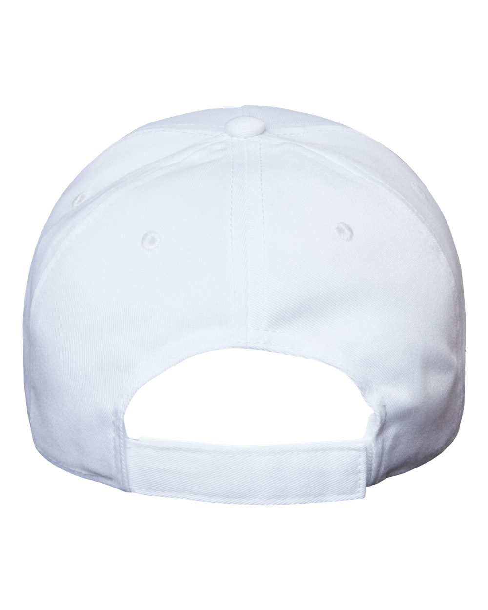 Front View of White Sustainable Five-Panel Cap - FIJI