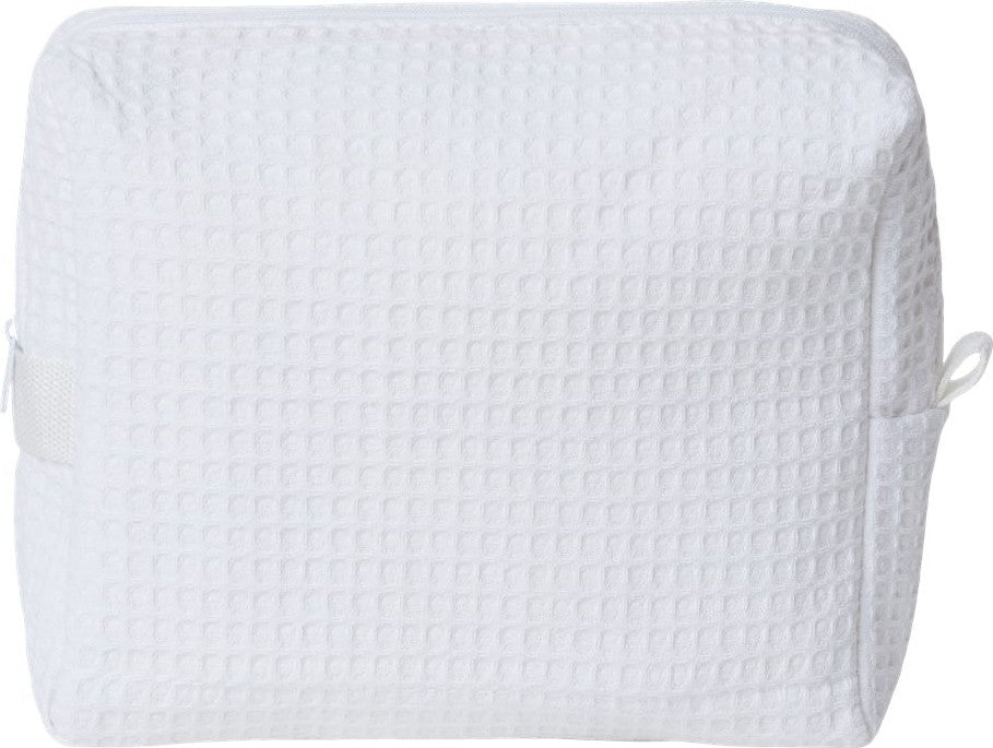 Front View of White Tammy Waffle Weave Spa Bag - 5770