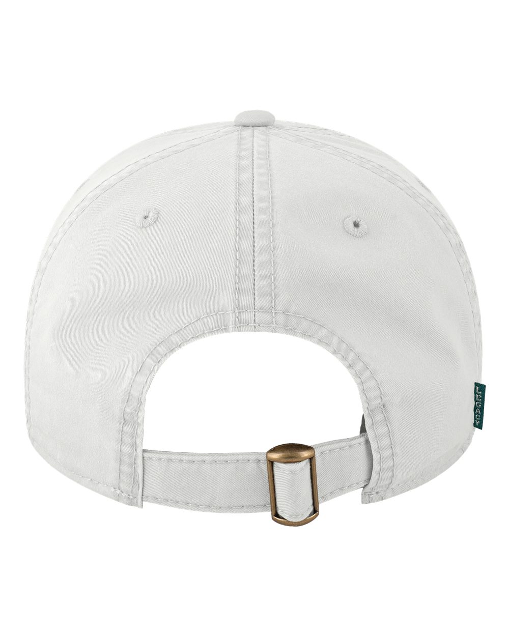 Rear View of White Terra Twill Cap - TTA