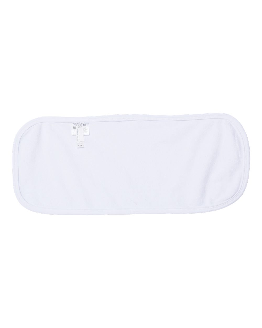 Front View of White Terry Burp Cloth - 1014