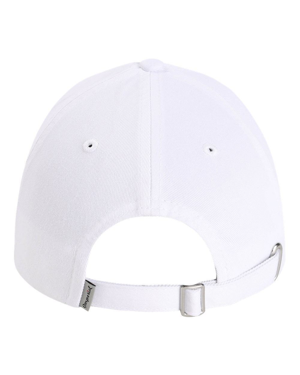 Front View of White The Original Buckle Dad Hat - X210B
