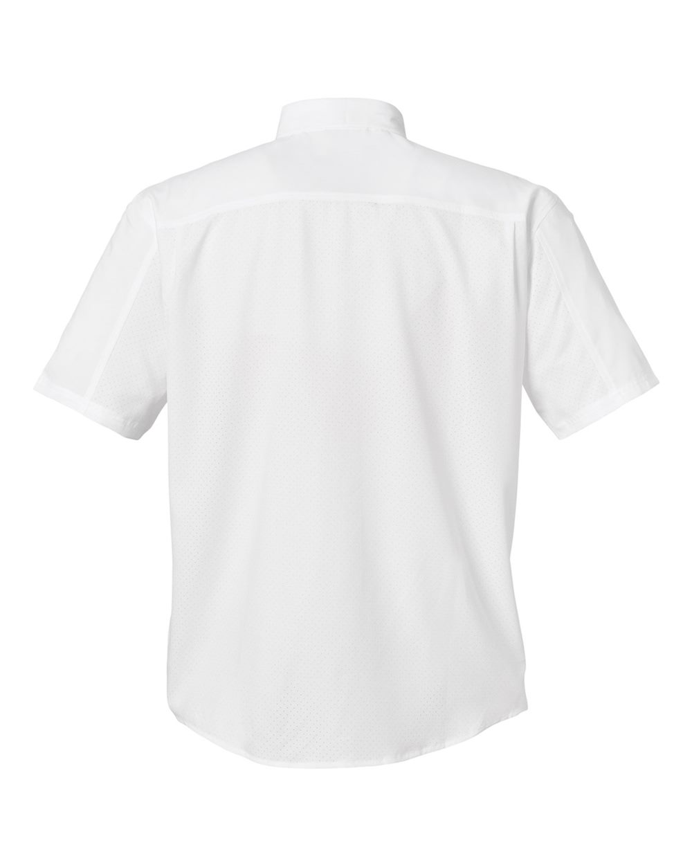Rear View of White Tide Point Short Sleeve Shirt - H150171