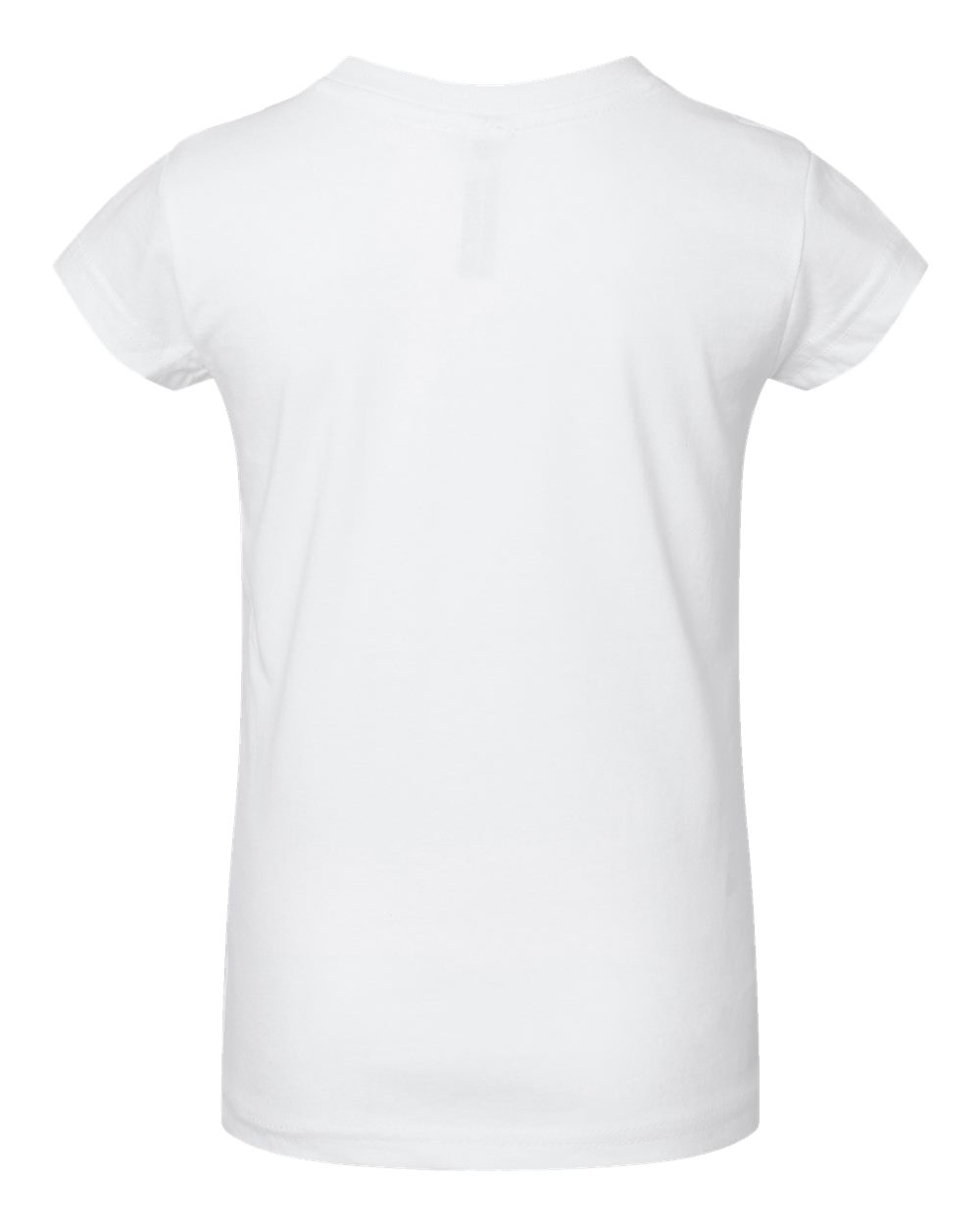 Front View of White Toddler Girls Fine Jersey Tee - 3316
