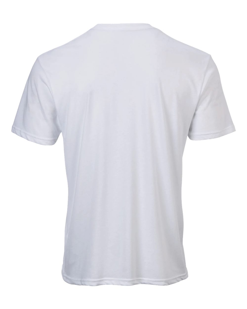 Front View of White Tri-Blend T-Shirt - BM2102