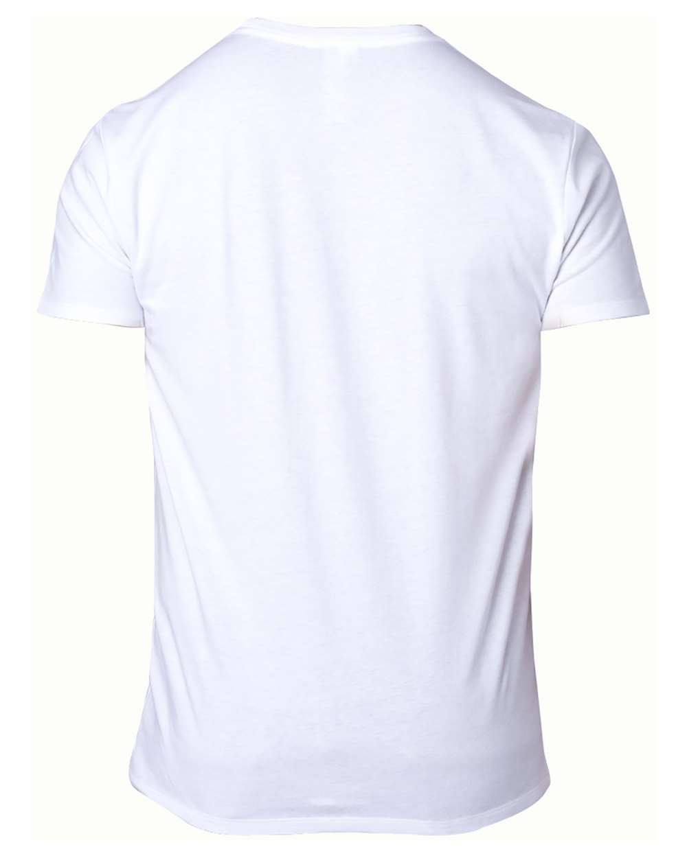 Front View of White Ultimate CVC T-Shirt - 100A
