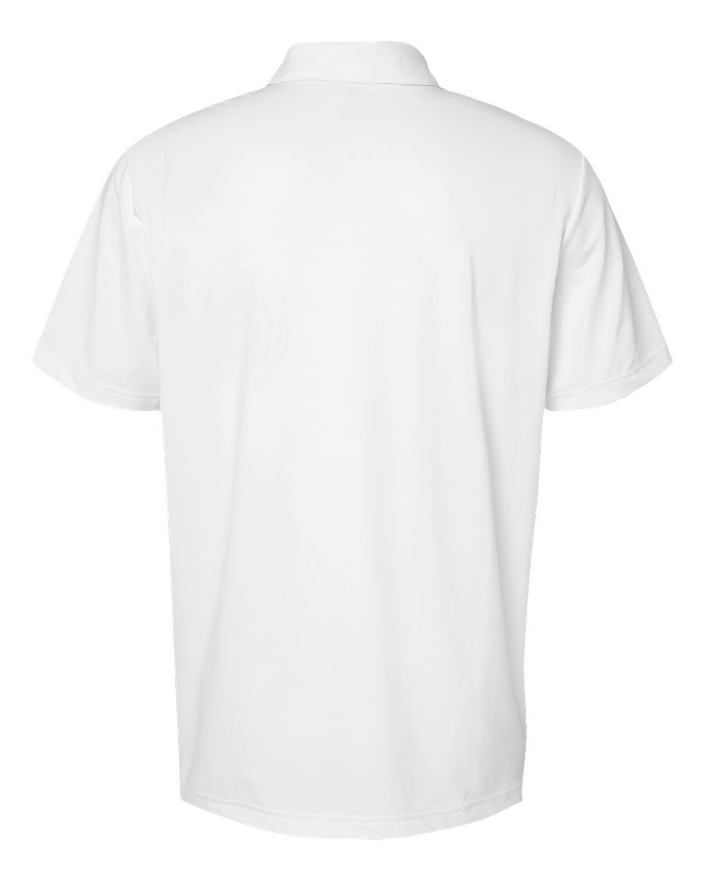Front View of White Ultimate Solid Polo - A514