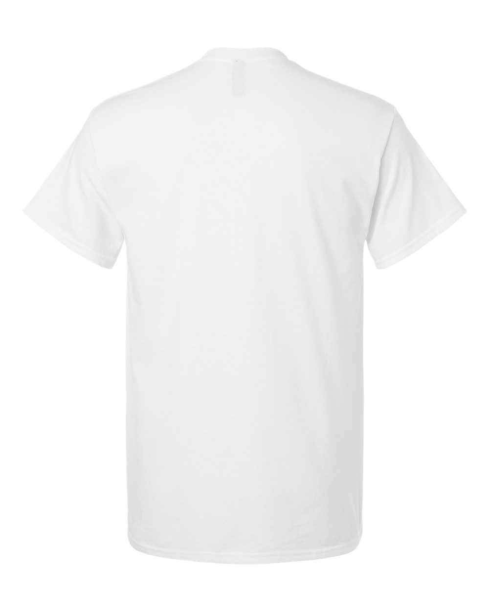 Front View of White Ultra Cotton® Pocket T-Shirt - 2300