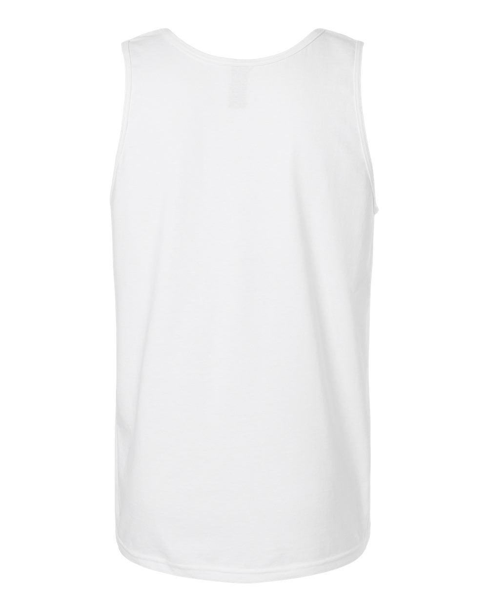 Front View of White Ultra Cotton® Tank Top - 2200
