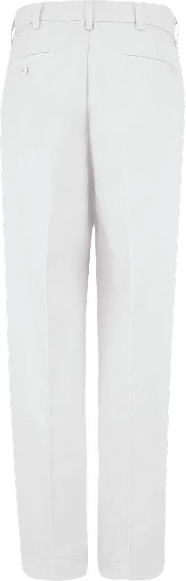 Front View of White - Unhemmed Dura-Kap Industrial Pants - PT20