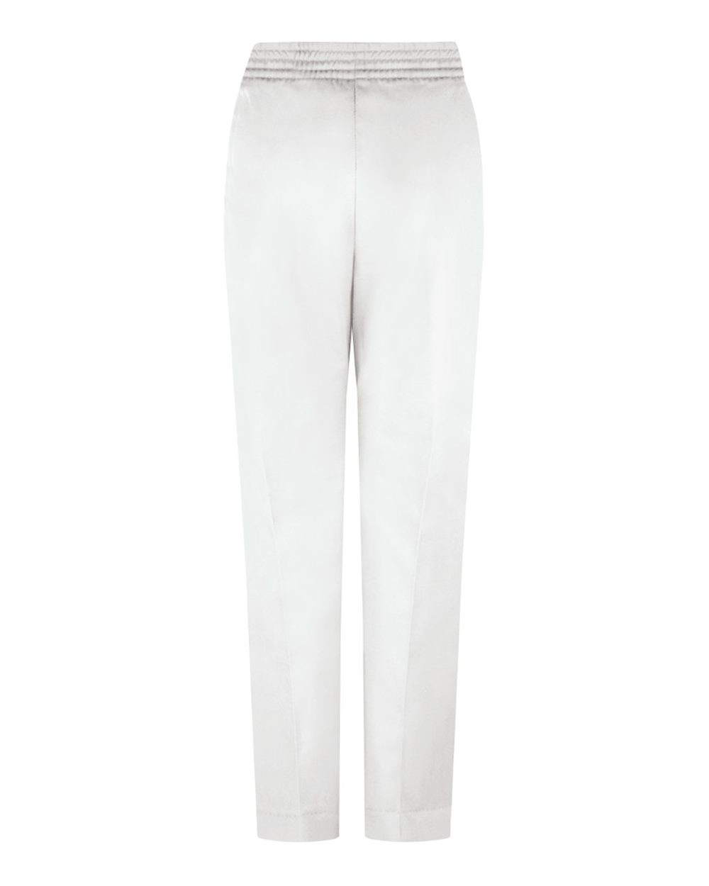 White - Unhemmed Women's Half-Elastic Work Pants - PT59