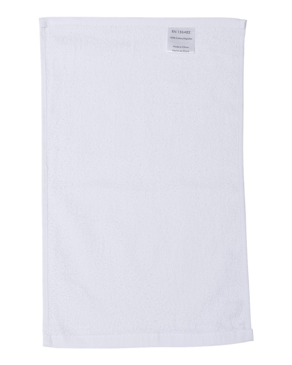 Front View of White Value Rally Towel - OAD1118