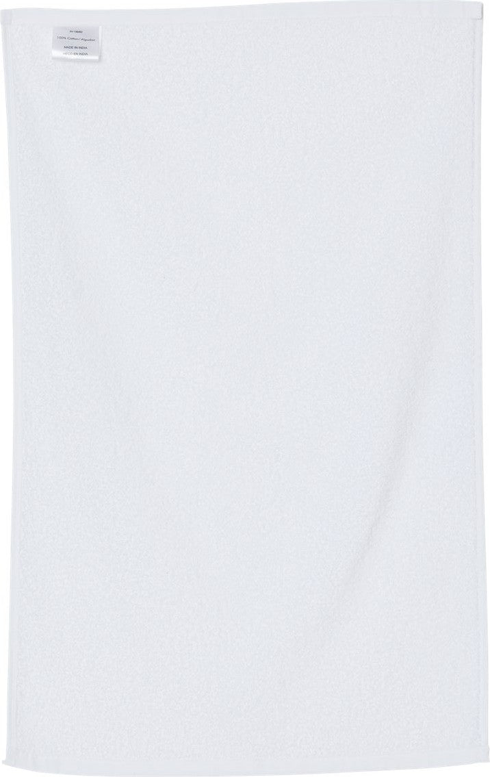 Front View of White Velour Towel - C162523