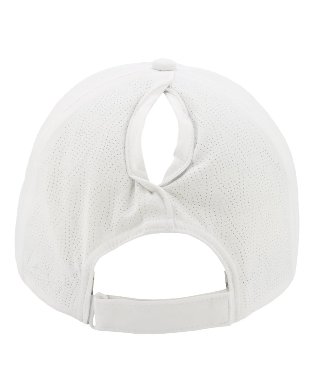 Rear View of White/ Waves Women's Perforated Performance Cap - SOPHIE