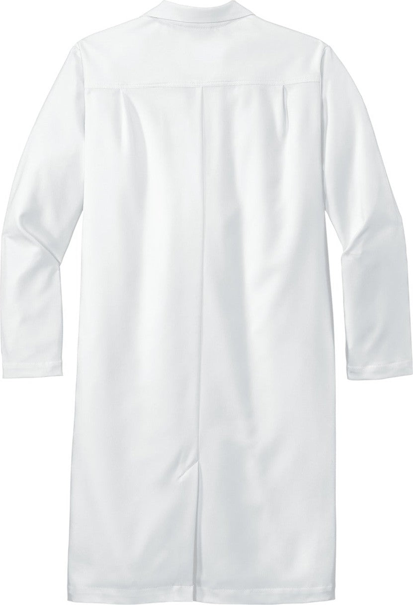 Front View of White Wink Men's Long Lab Coat WW5172
