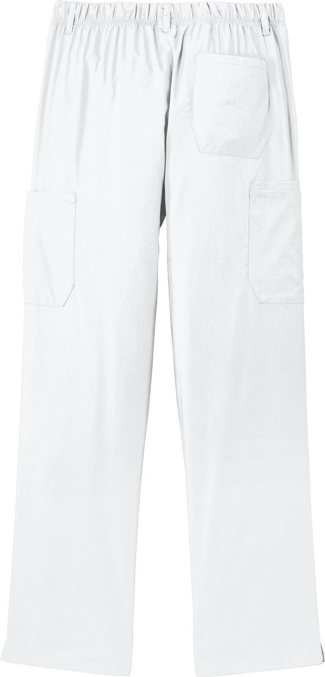Front View of White Wink Men's Premiere Flex Cargo Pant WW5058