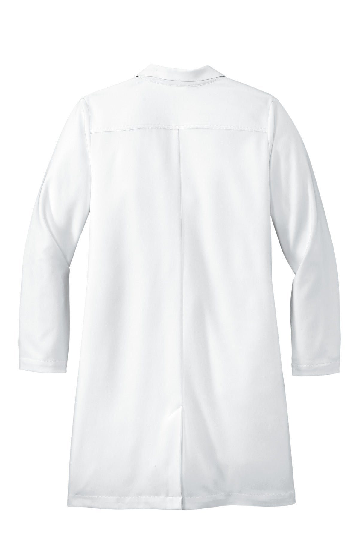 Front View of White Wink Women's Long Lab Coat WW4172