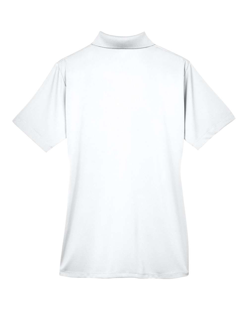 Front View of White Women's Cool & Dry 8-Star Elite Performance Interlock Polo - 8610L