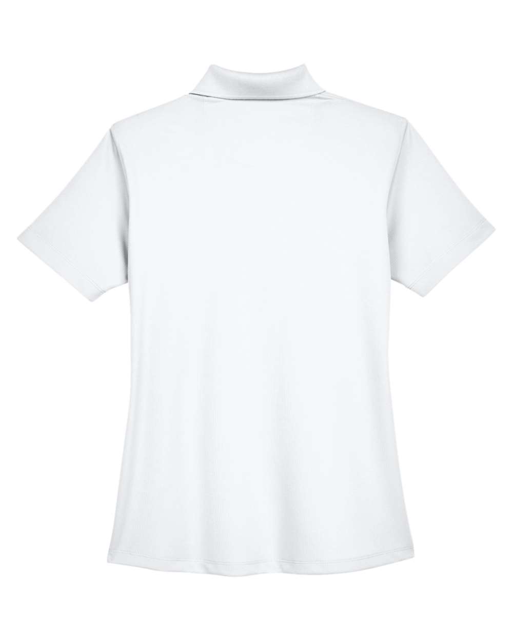 Front View of White Women's Cool & Dry Stain-Release Performance Polo - 8445L