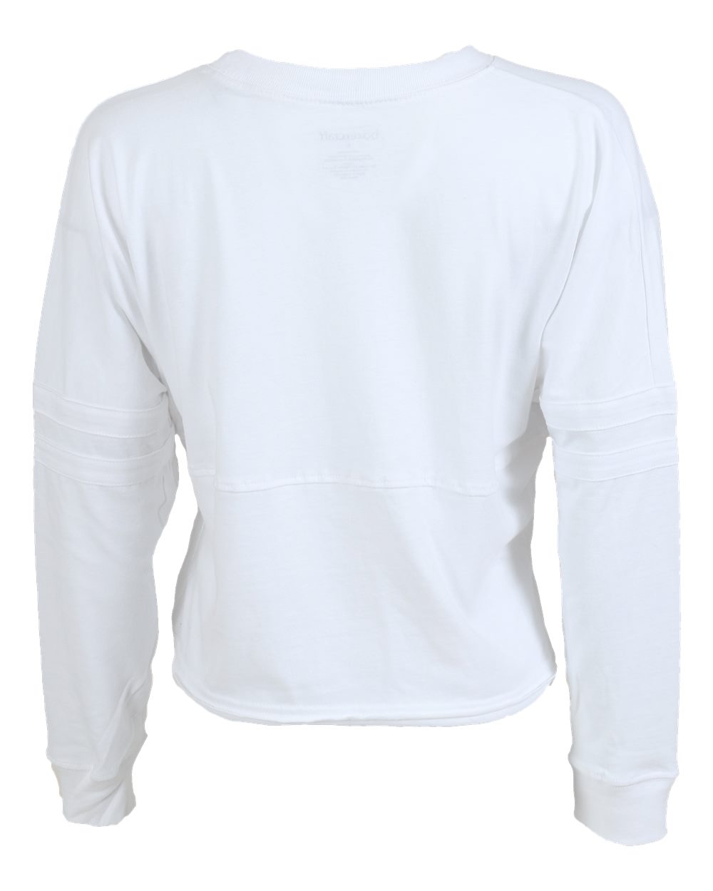 Front View of White Women's Crop Retro Jesery - BW3515