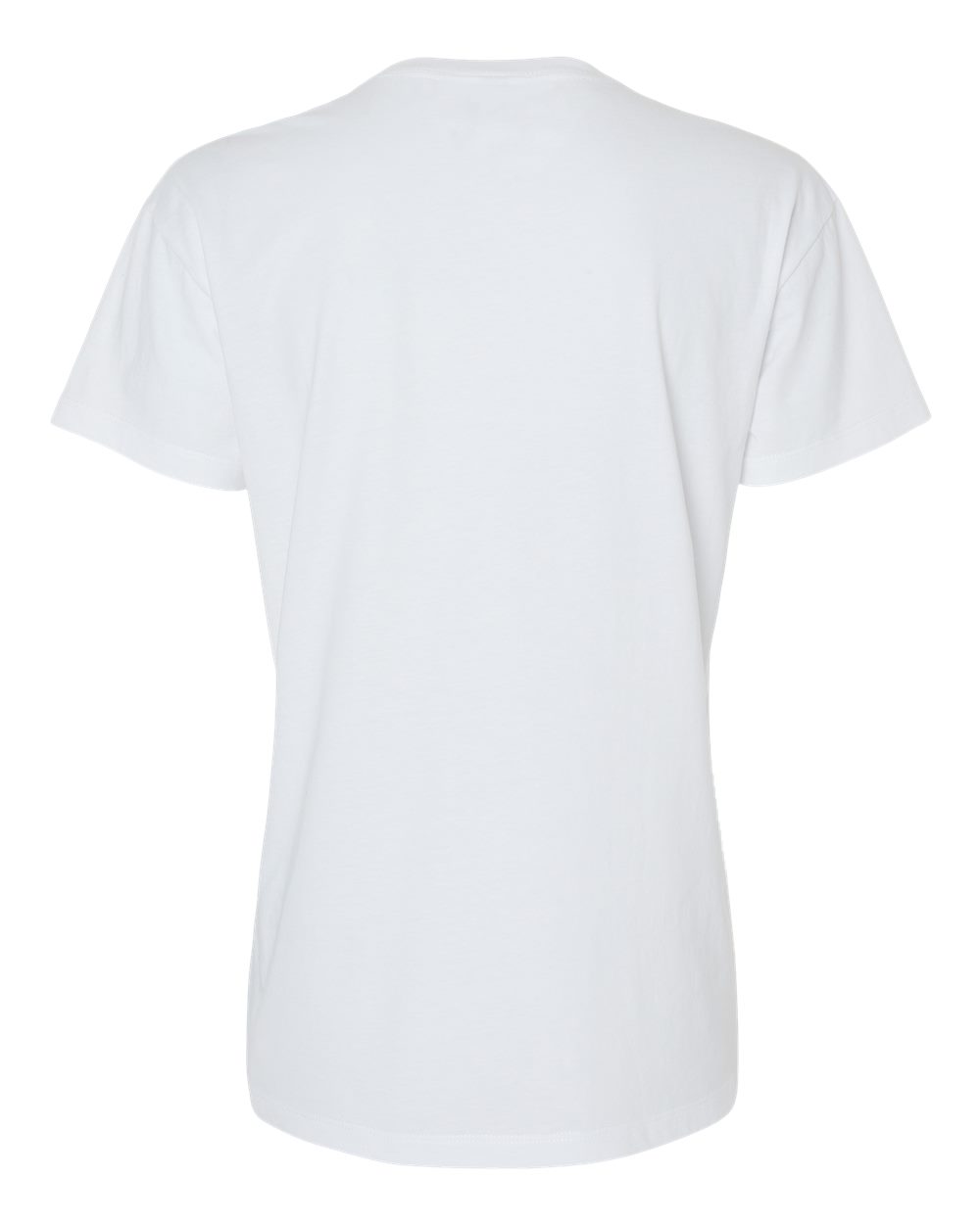 Front View of White Women's CVC Relaxed T-Shirt - 6600