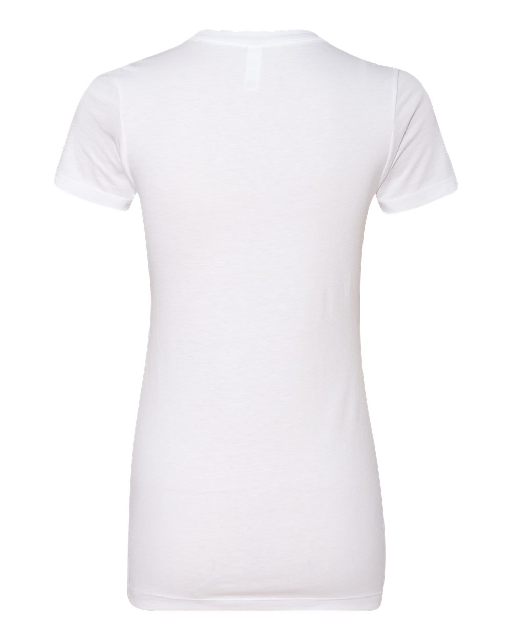 Rear View of White Women’s CVC T-Shirt - 6610