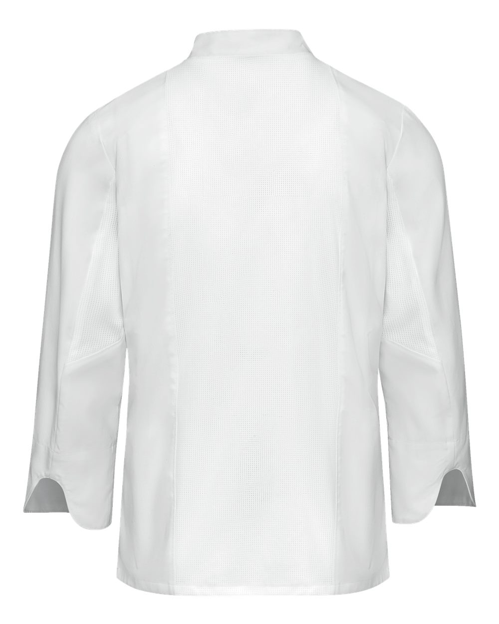 Front View of White Women's Deluxe Airflow Chef Coat - 053W