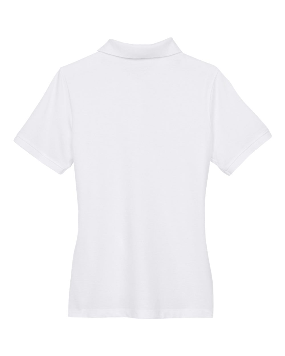 Front View of White Women's Easy Blend Polo - M265W