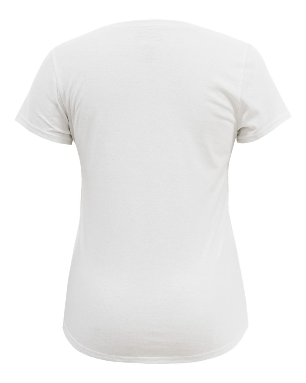 Rear View of White Women&#39;s Eco T-Shirt - EC200