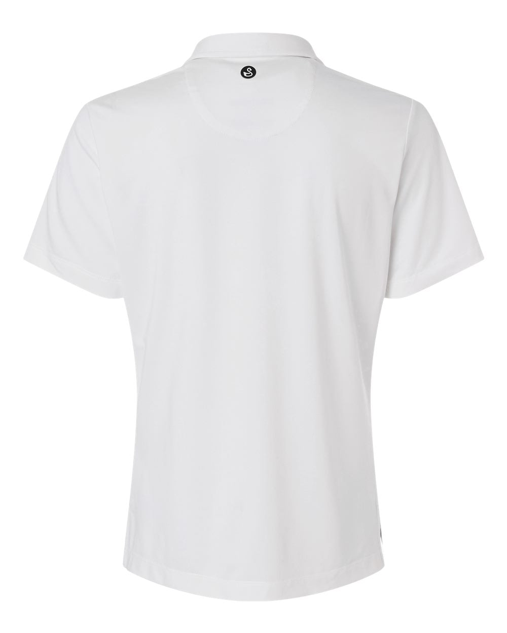 Rear View of White Women's Ella Polo - SW2001L plain