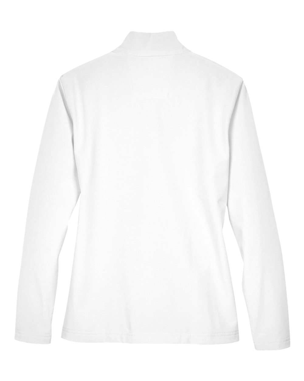 Front View of White Women's Leader Soft Shell Jacket - TT80W