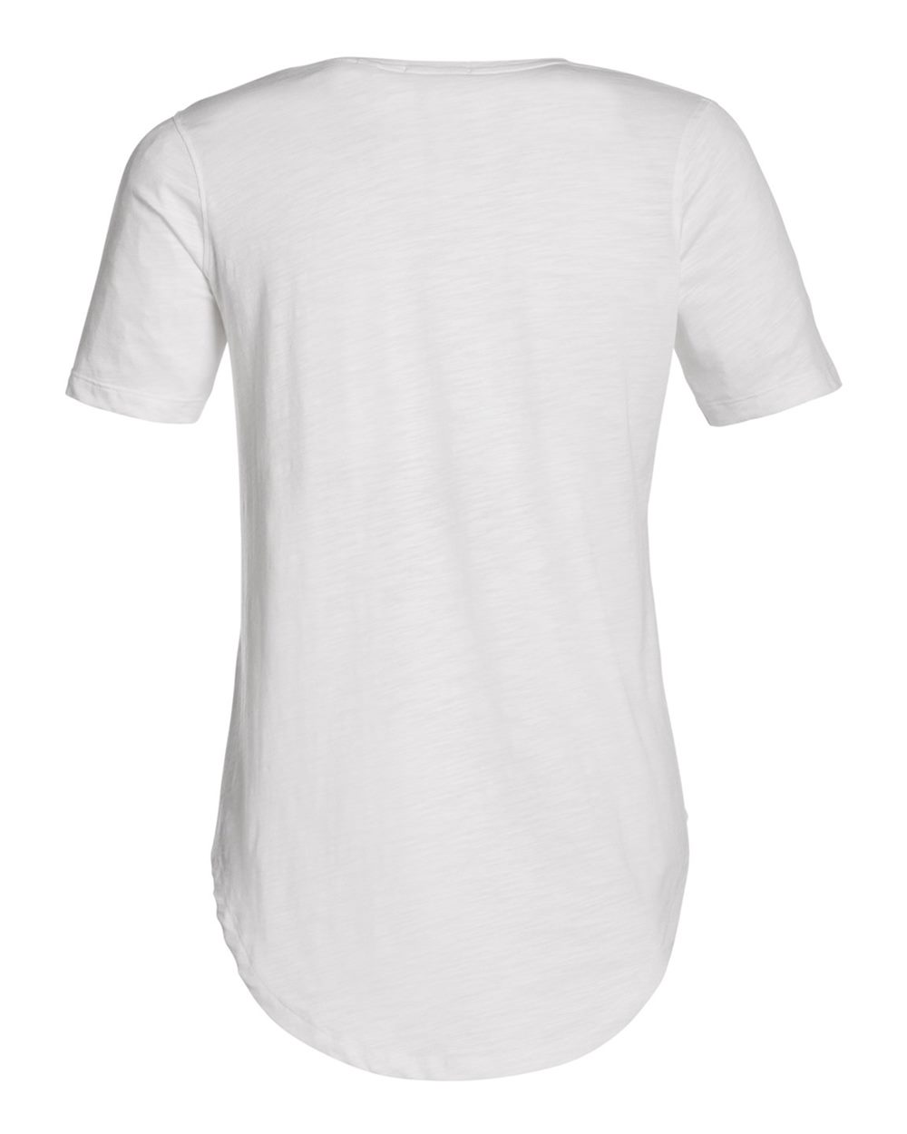 Rear View of White Women's Longline T-Shirt - TW668S