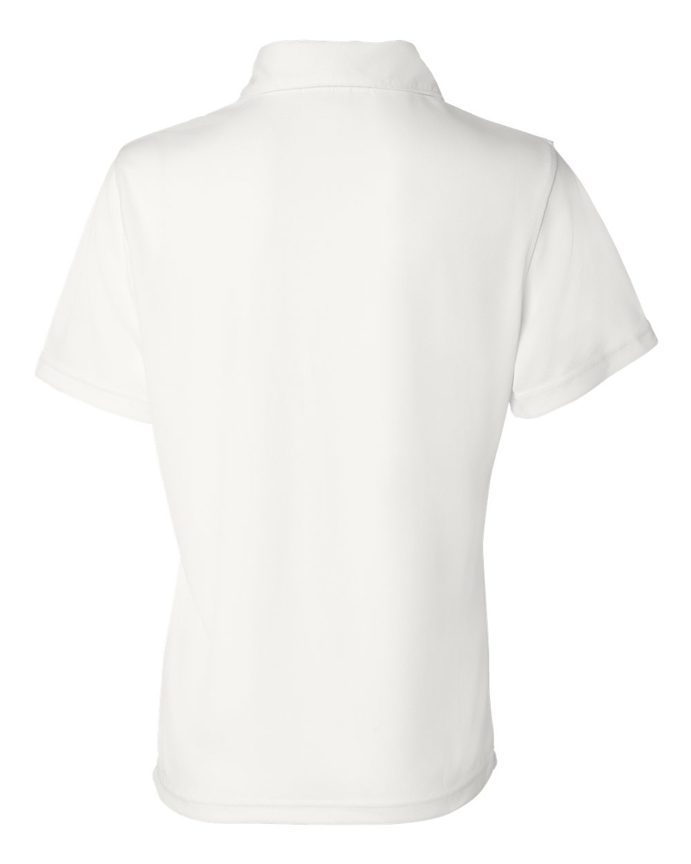Rear View of White Women&#39;s Moisture Free Mesh Polo - 5469