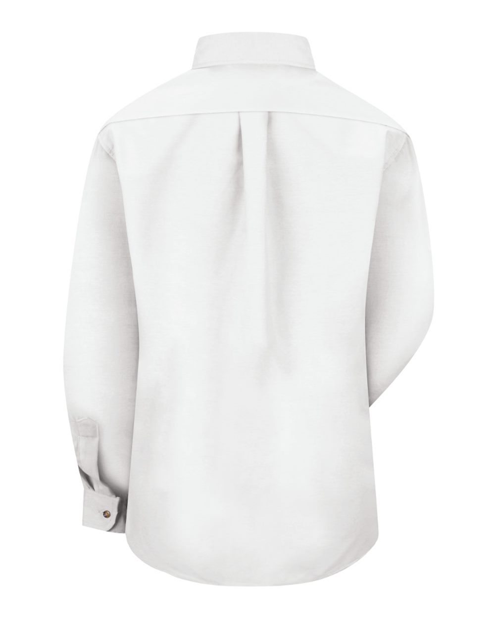 Front View of White Women's Poplin Dress Shirt - SP91