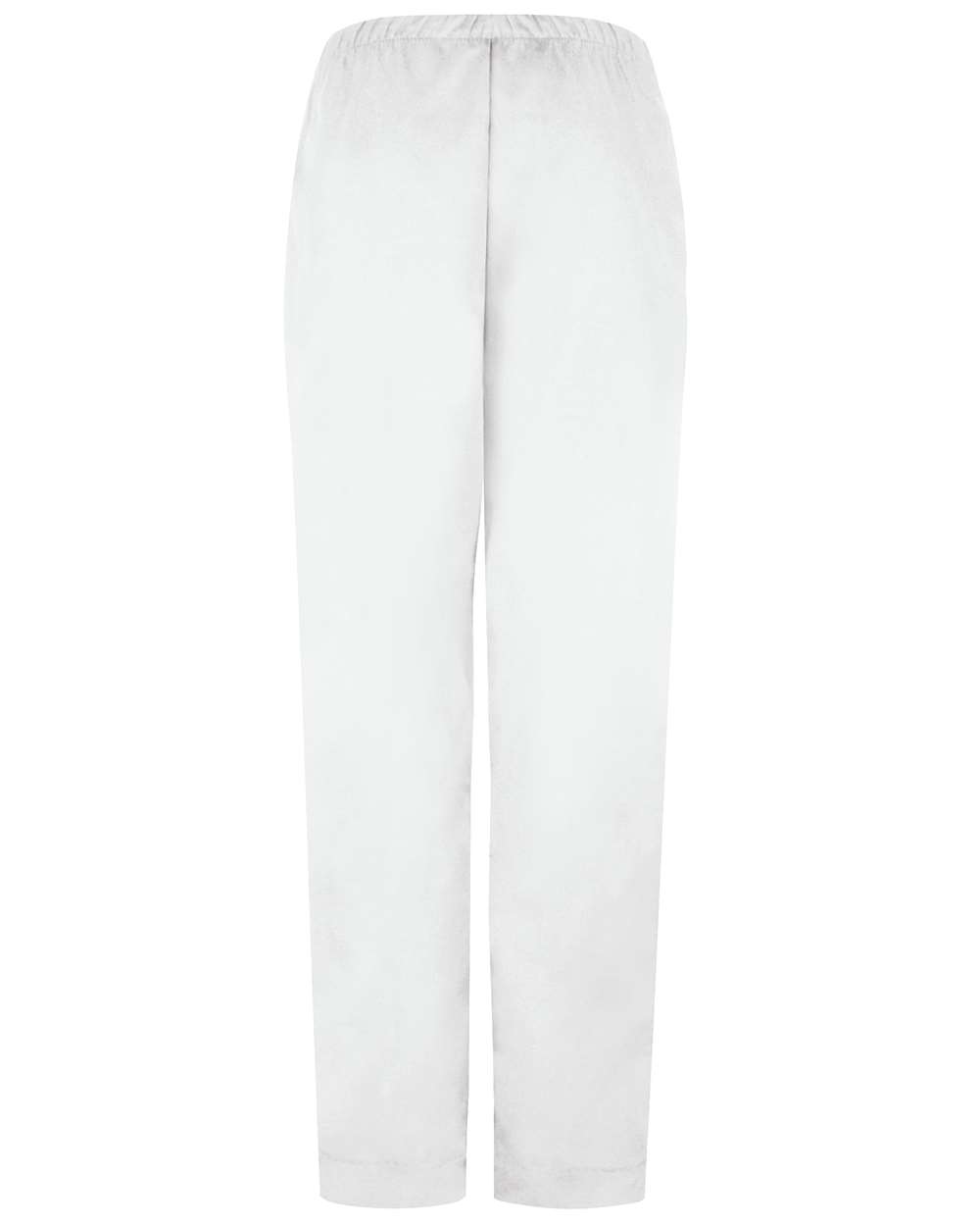 Front View of White Women's Poplin Pants - PP73